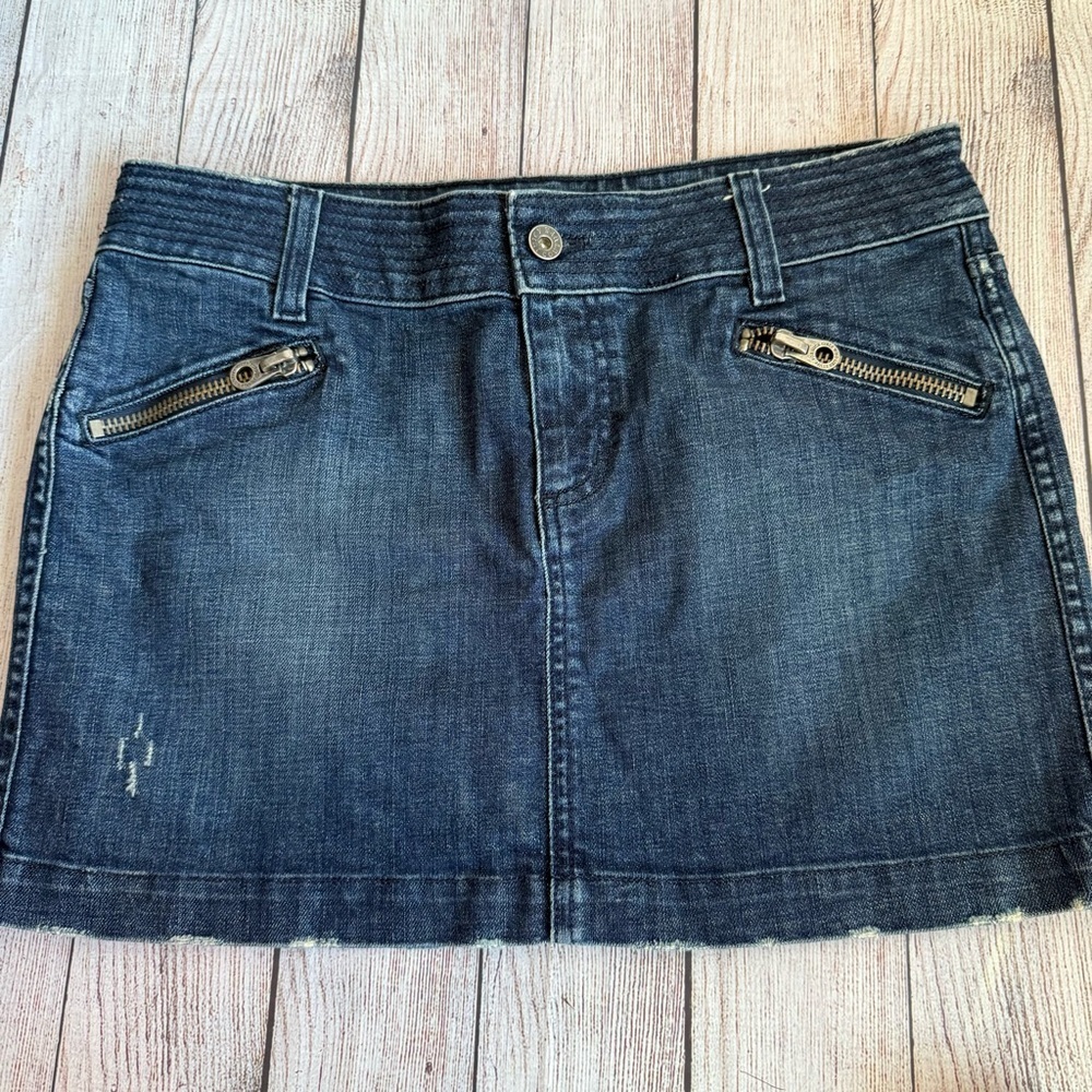 JUICY COUTURE Blue Denim Mini Skirt 30